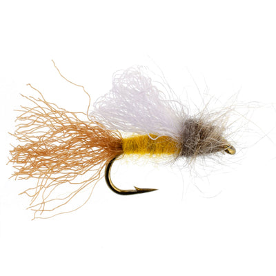 Amber Iris Caddis Emerger Caddis  Trout Dry Fly - 6 Flies Hook Size 16 - Korvel