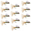 Olive Iris Caddis Emerger Caddis  Trout Dry Fly - 12 Flies Hook Size 14 - Korvel