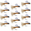 Orange Iris October Caddis Emerger Caddis  Trout Dry Fly - 12 Flies Hook Size 8 - Korvel