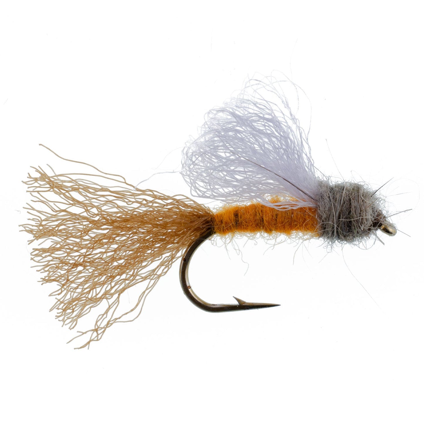 Orange Iris October Caddis Emerger Dry Fly - Size 8 (Pack of 6)