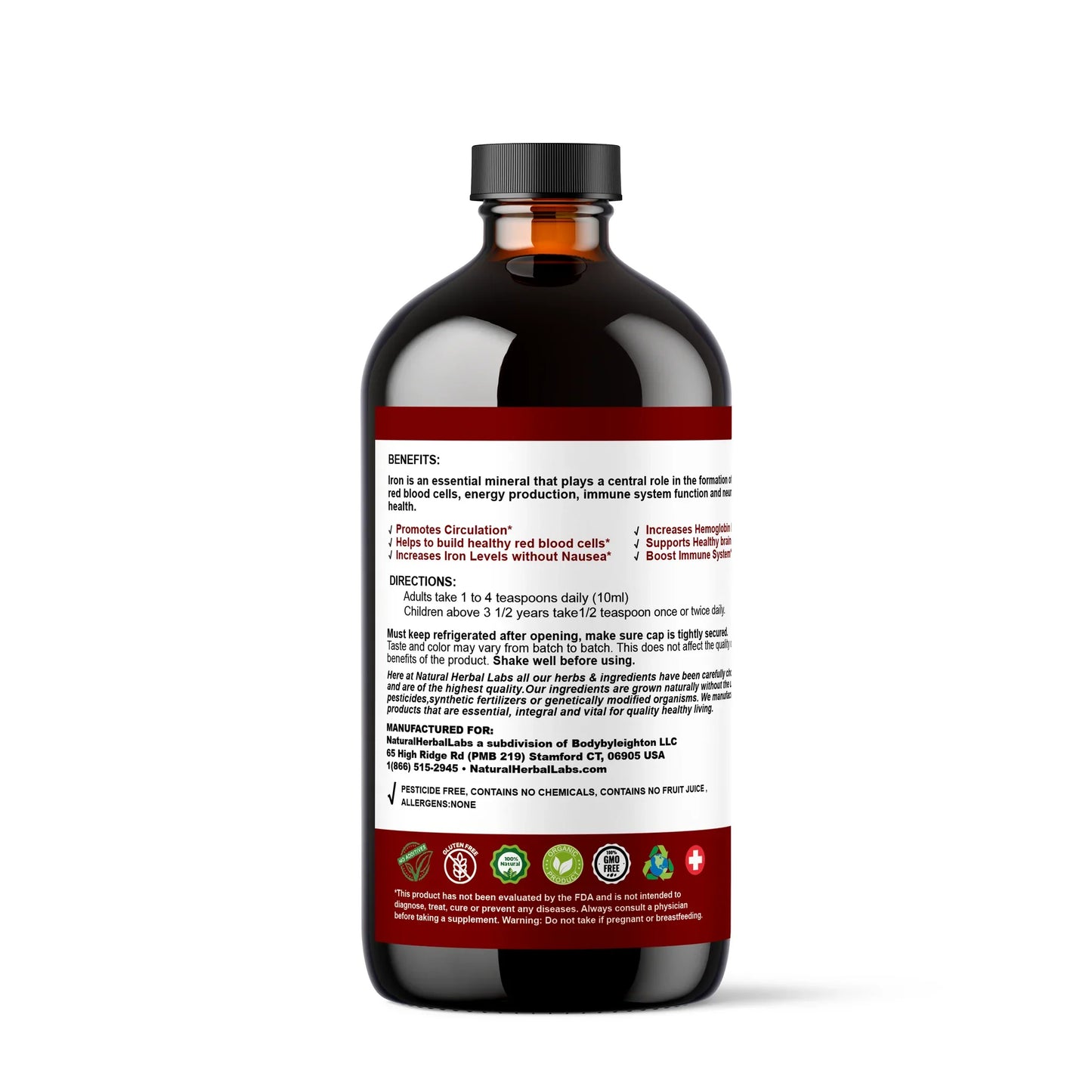 Fórmula de Hierro Herbal Orgánica - Soporte a Base de Plantas