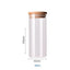 Contenants de stockage alimentaire en verre borosilicate recouverts de bambou