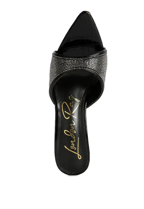 Elegant Ballroom Stiletto Heels with Rhinestone Accents