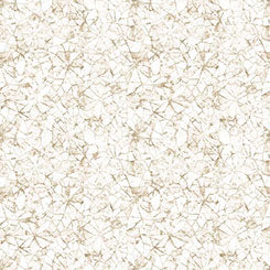 Tissu en coton à motifs mosaïque ivoire - 44/45" par yard