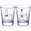 Bride and Groom Engagement Wine Glasses - 2 Piece Set