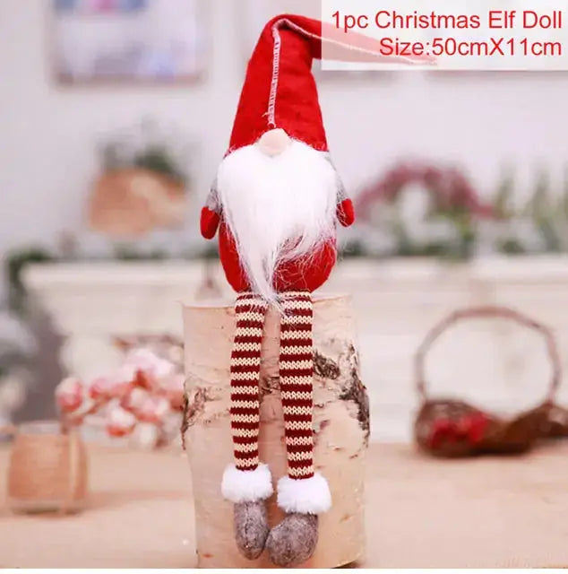 Muñeco de Navidad Gnomo Sin Rostro - Decoración Navideña Caprichosa