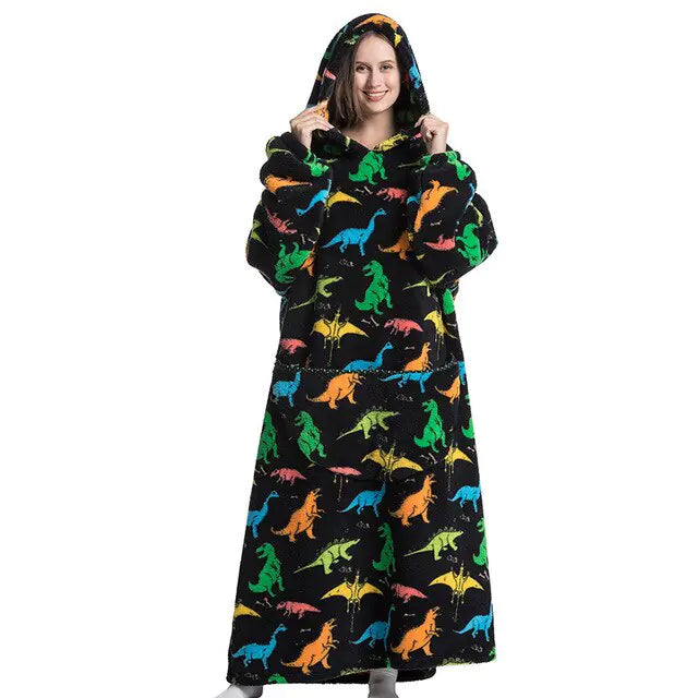 Oversized Long Blanket Hoodie for Cozy Comfort