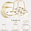 Ensemble de Plateaux à Dîner en Porcelaine Blanche à Bord Doré Mat