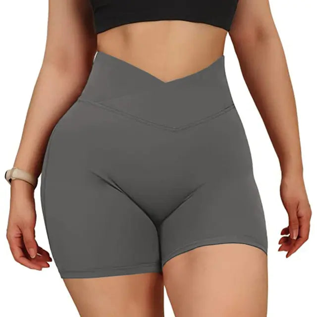Shorts de Yoga Sin Costuras de Cintura Alta para Mujeres
