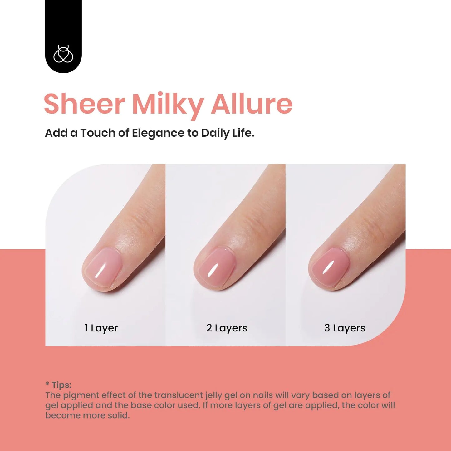 Beetles Nude Pink Gel Nail Polish - 15ml Translucent Color