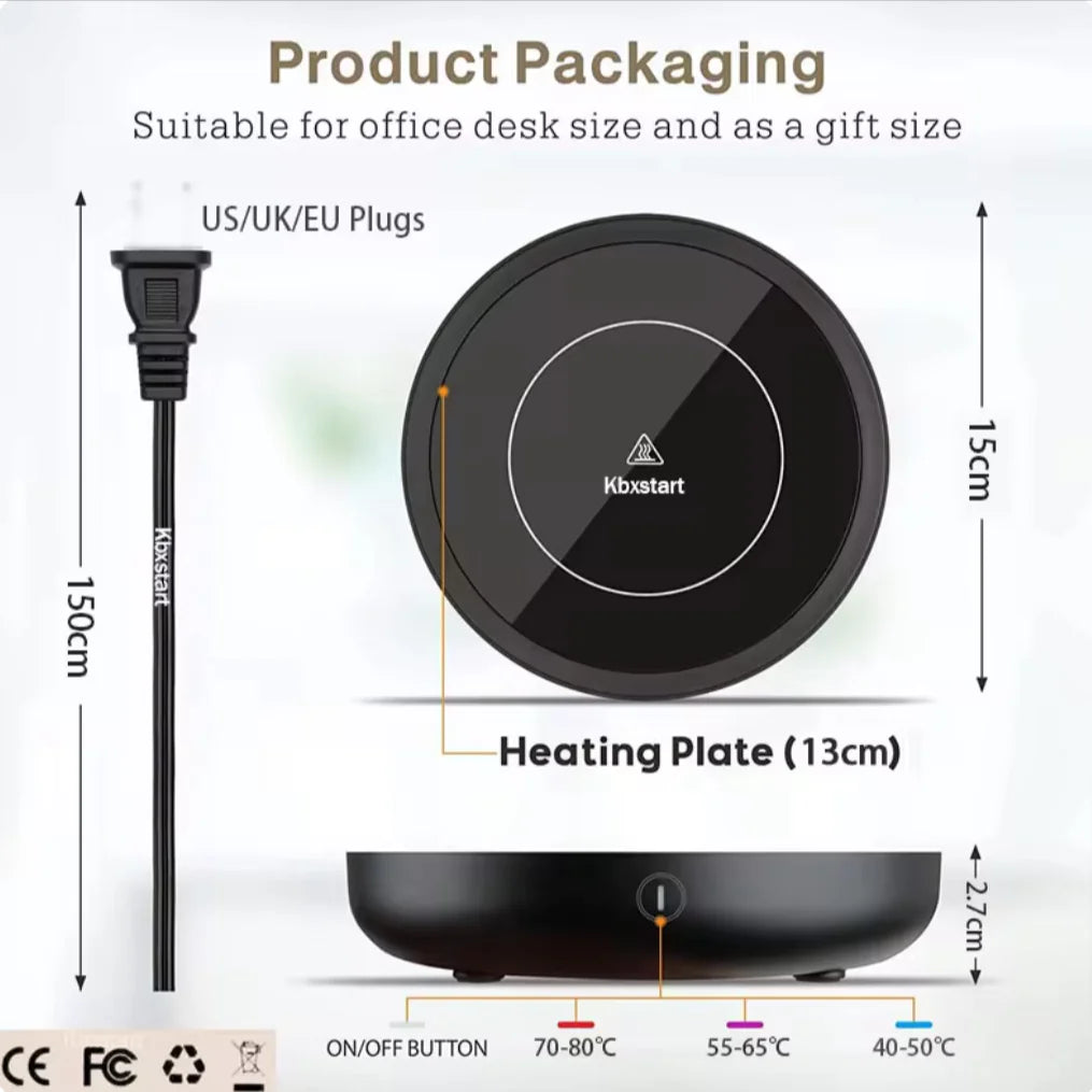 Stylish Electric Coffee Mug Warmer - Keep Your Drinks Warm