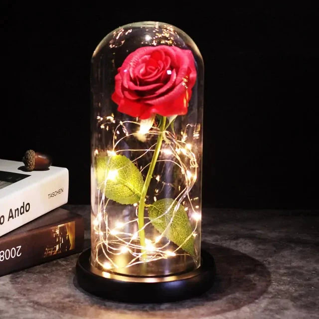 Enchanted Glass Rose Decoration for Home Decor