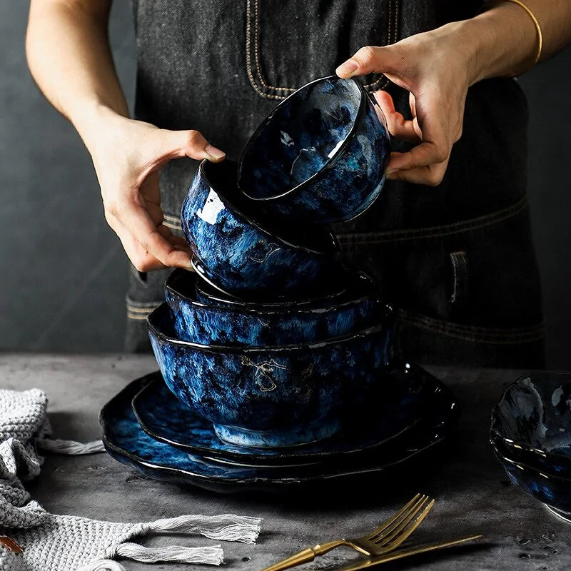 Retro Porcelain Dinner Plates - Timeless Elegance for Every Meal