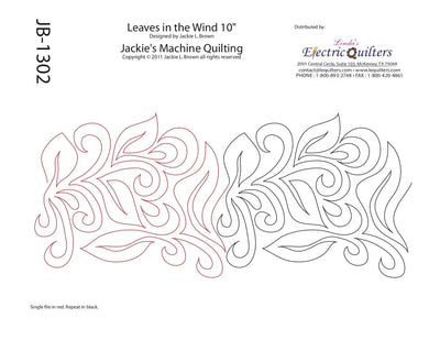 1302 Leaves In The Wind Pantograph by Jackie Brown