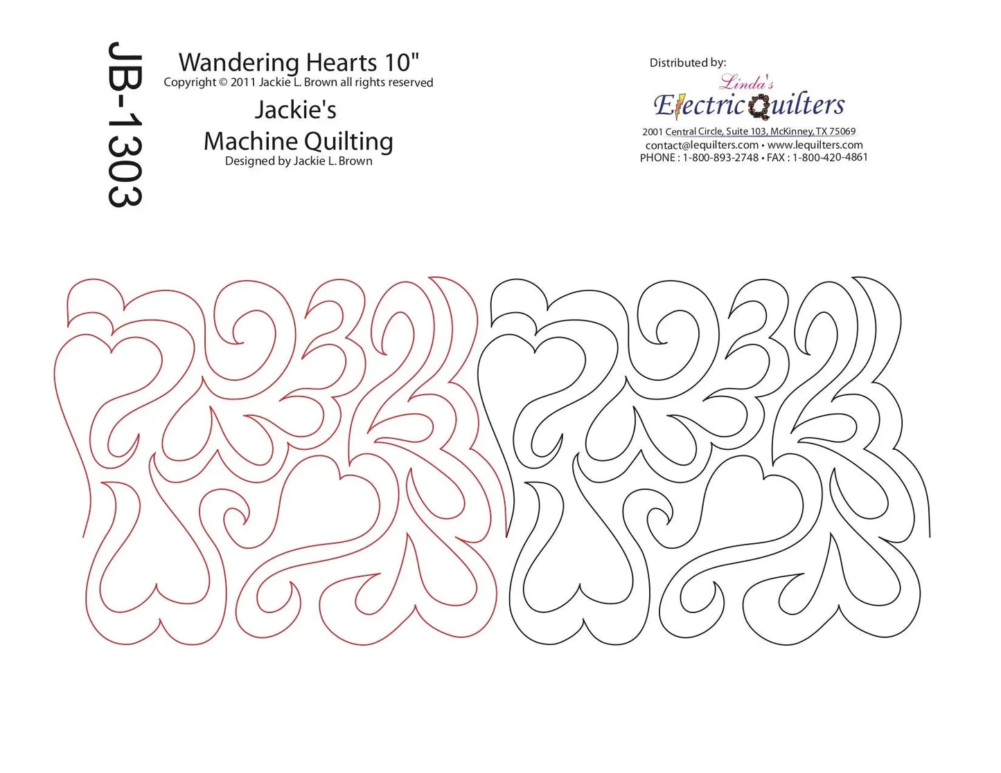 1303 Wandering Hearts Pantographe par Jackie Brown