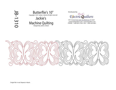 1310 Butterflies Pantograph by Jackie Brown