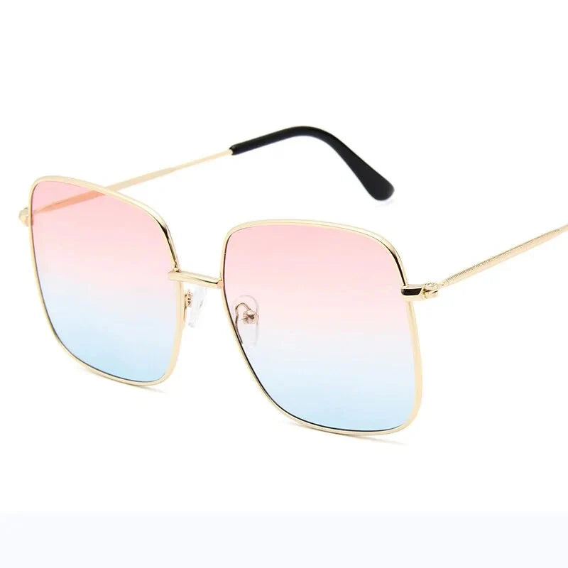 Lunettes de soleil carrées de luxe avec protection UV400