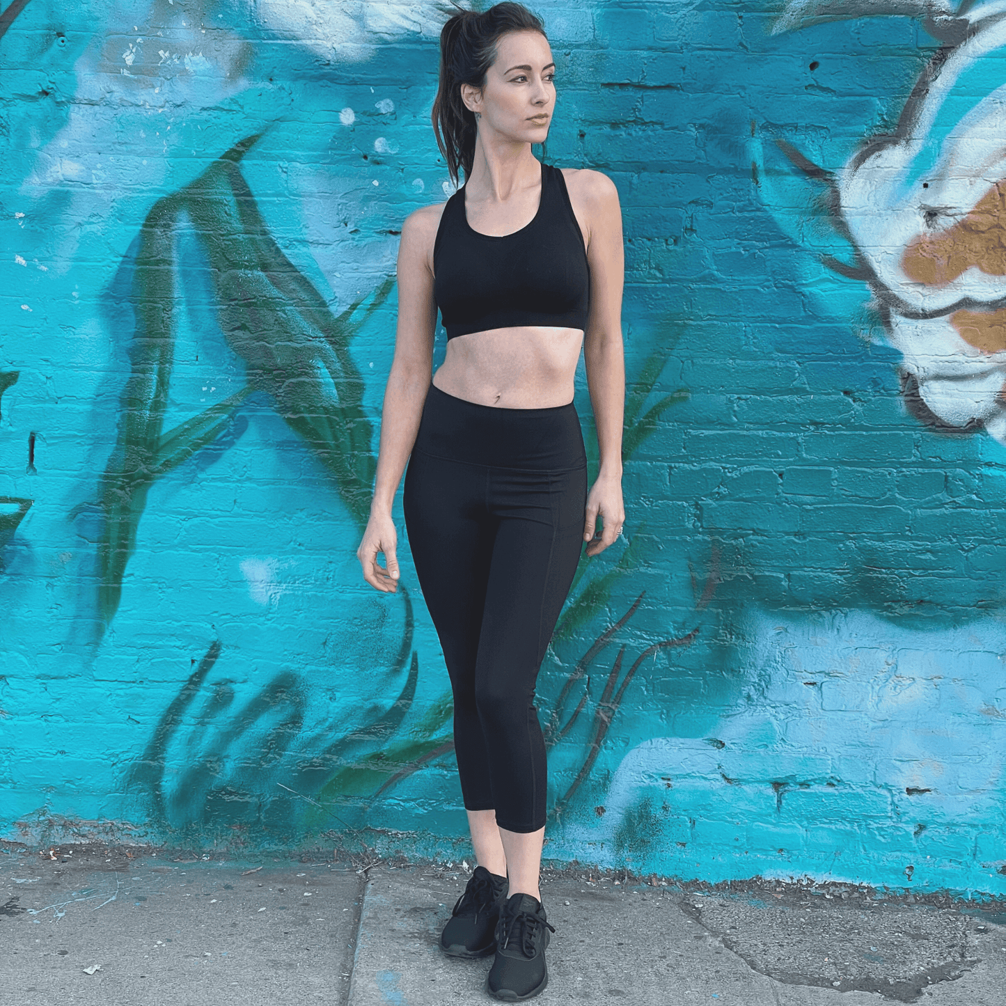Seajoy High-Waisted Capri Leggings with Pockets