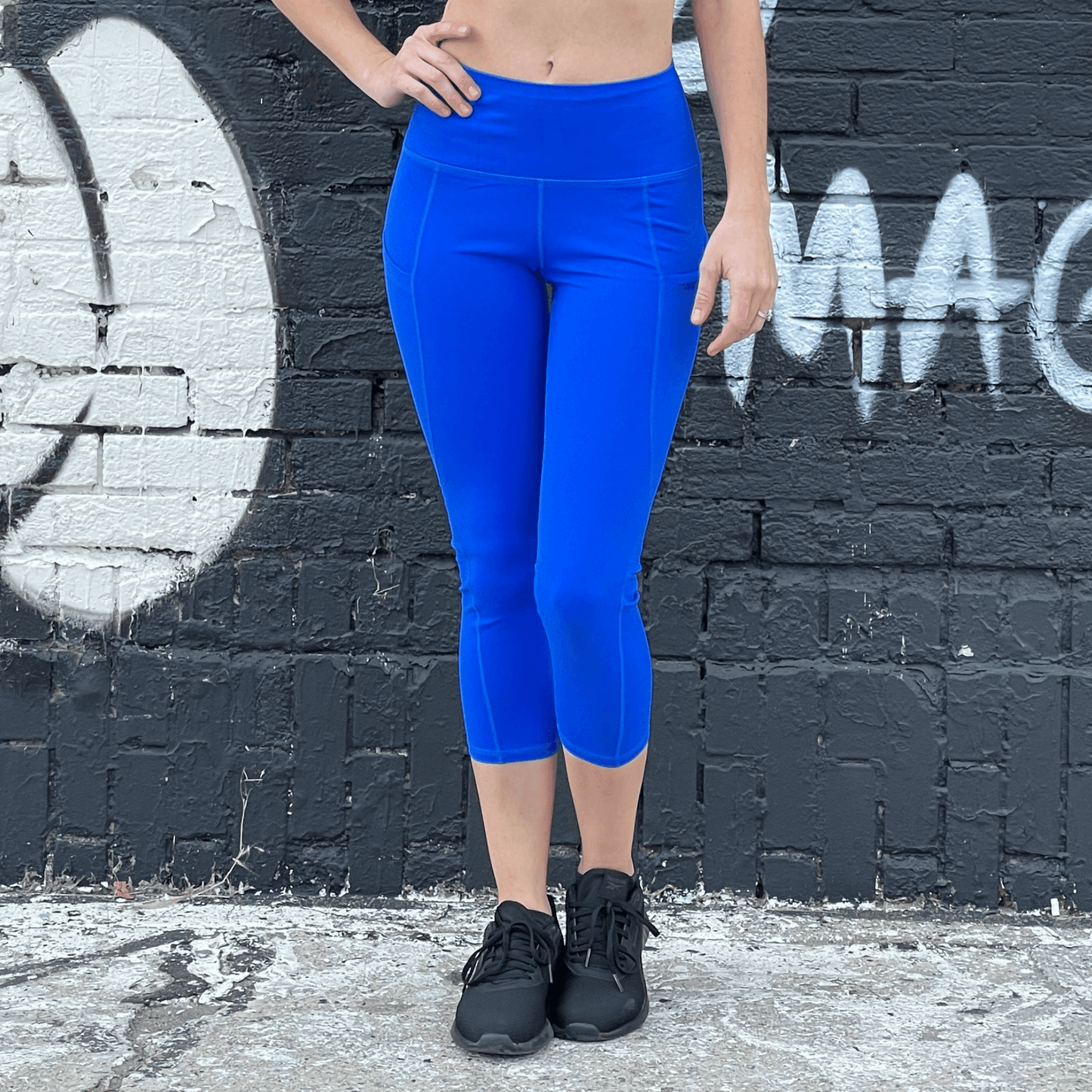 Seajoy High-Waisted Capri Leggings with Pockets