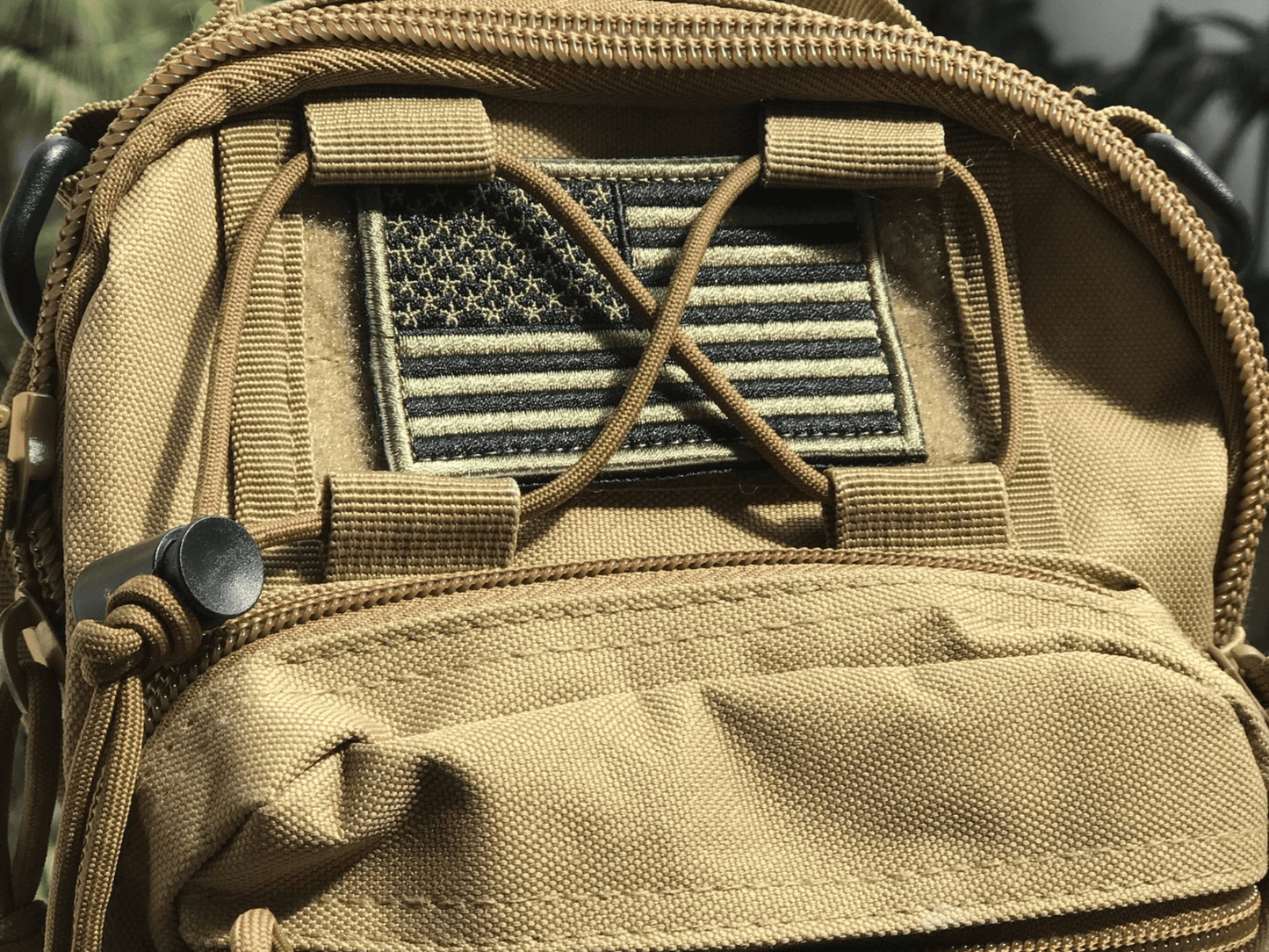 Tactical USA Flag Patch with Detachable Backing - Korvel