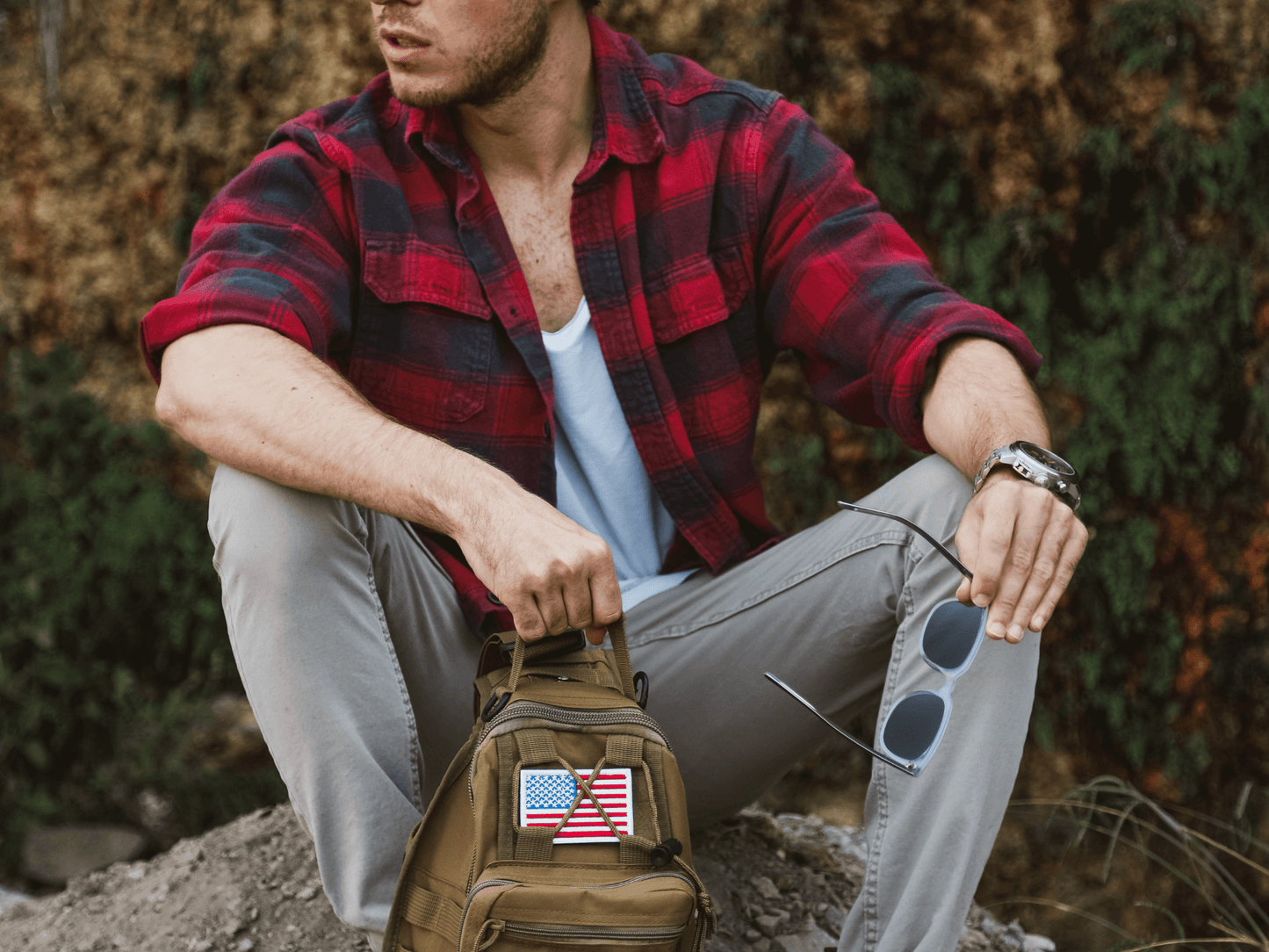 Tactical USA Flag Patch with Detachable Backing - Korvel