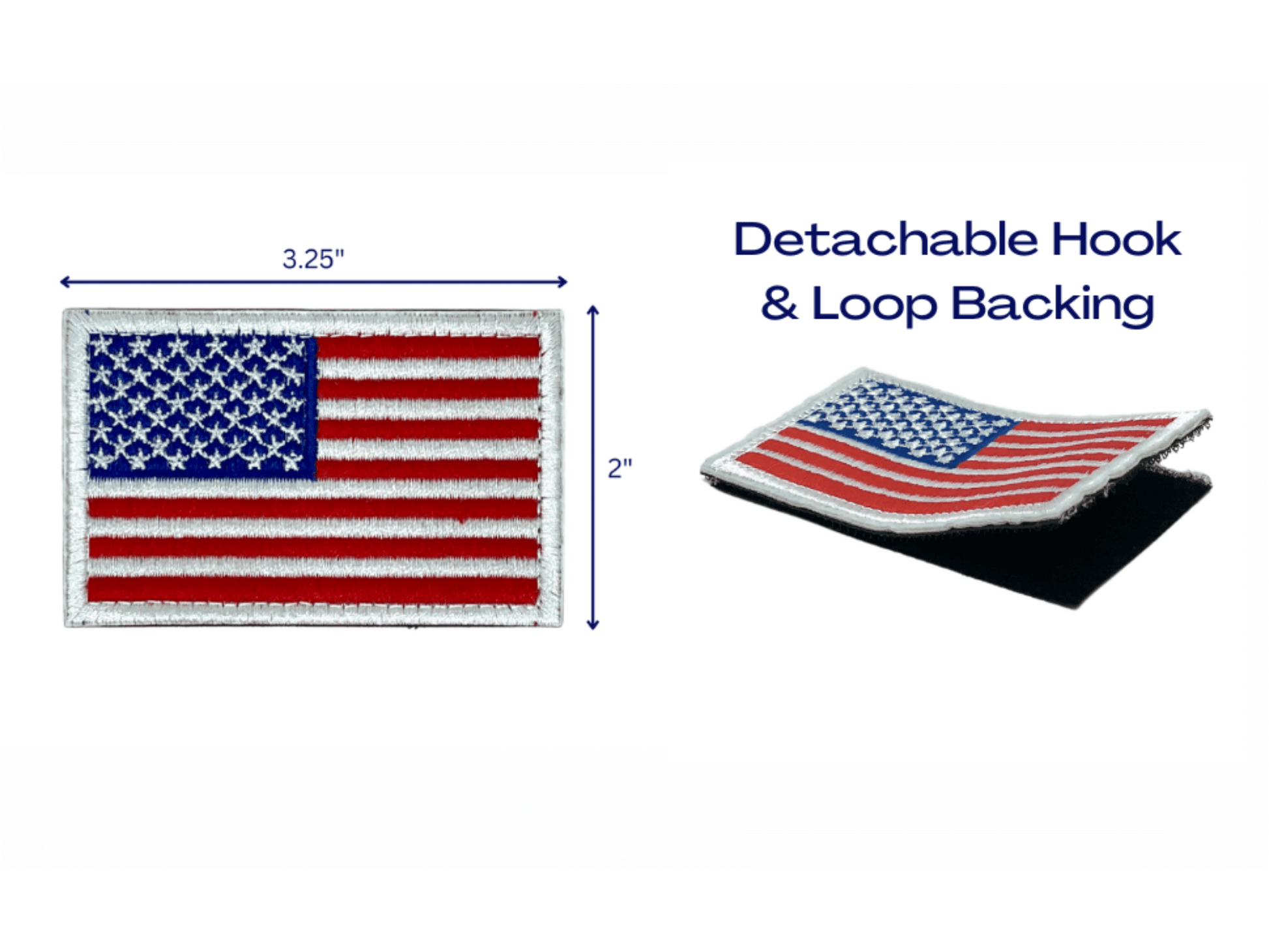Tactical USA Flag Patch with Detachable Backing - Korvel