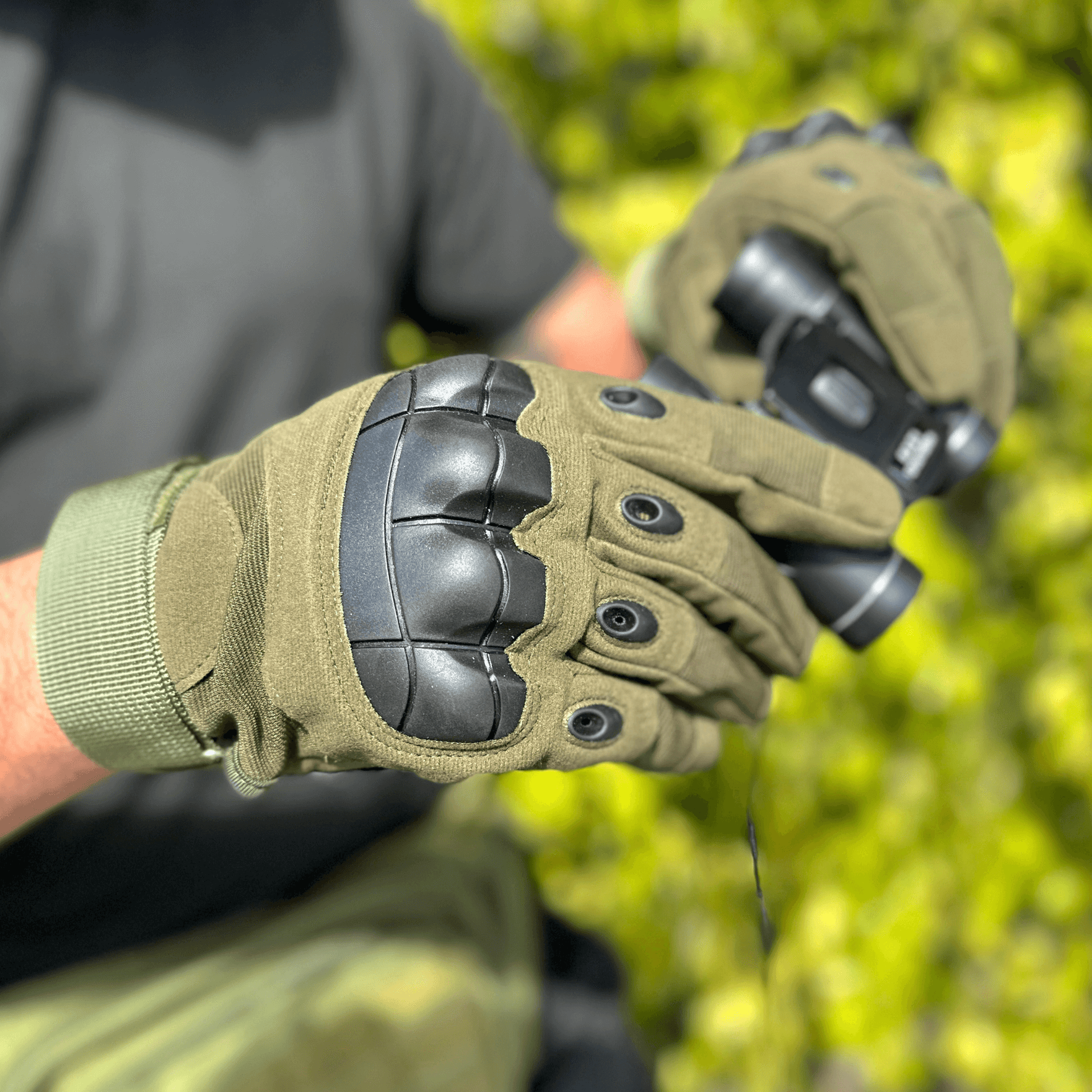 Tactical Military Airsoft Gloves for Outdoor Sports, Paintball, and Motorcycling with Touchscreen Fingertip Capability - Korvel