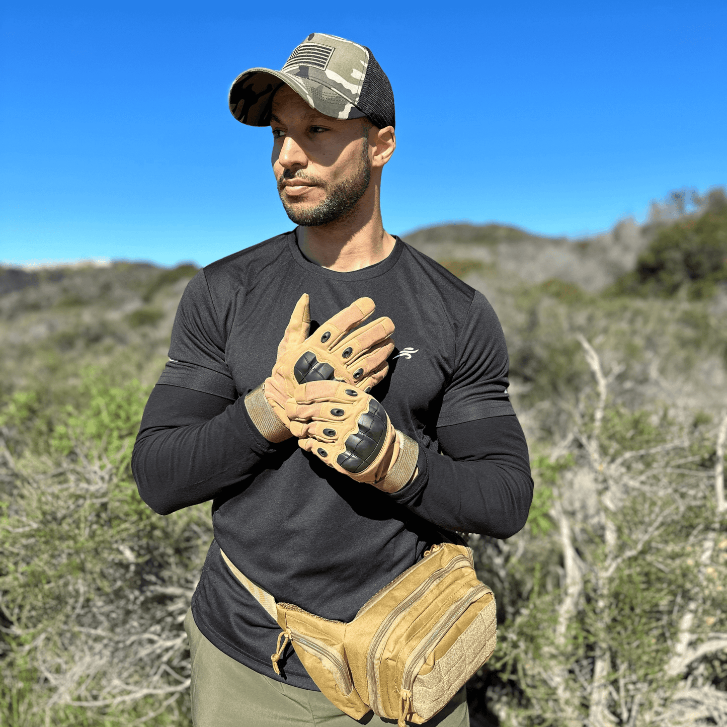 Tactical Military Airsoft Gloves for Outdoor Sports, Paintball, and Motorcycling with Touchscreen Fingertip Capability - Korvel