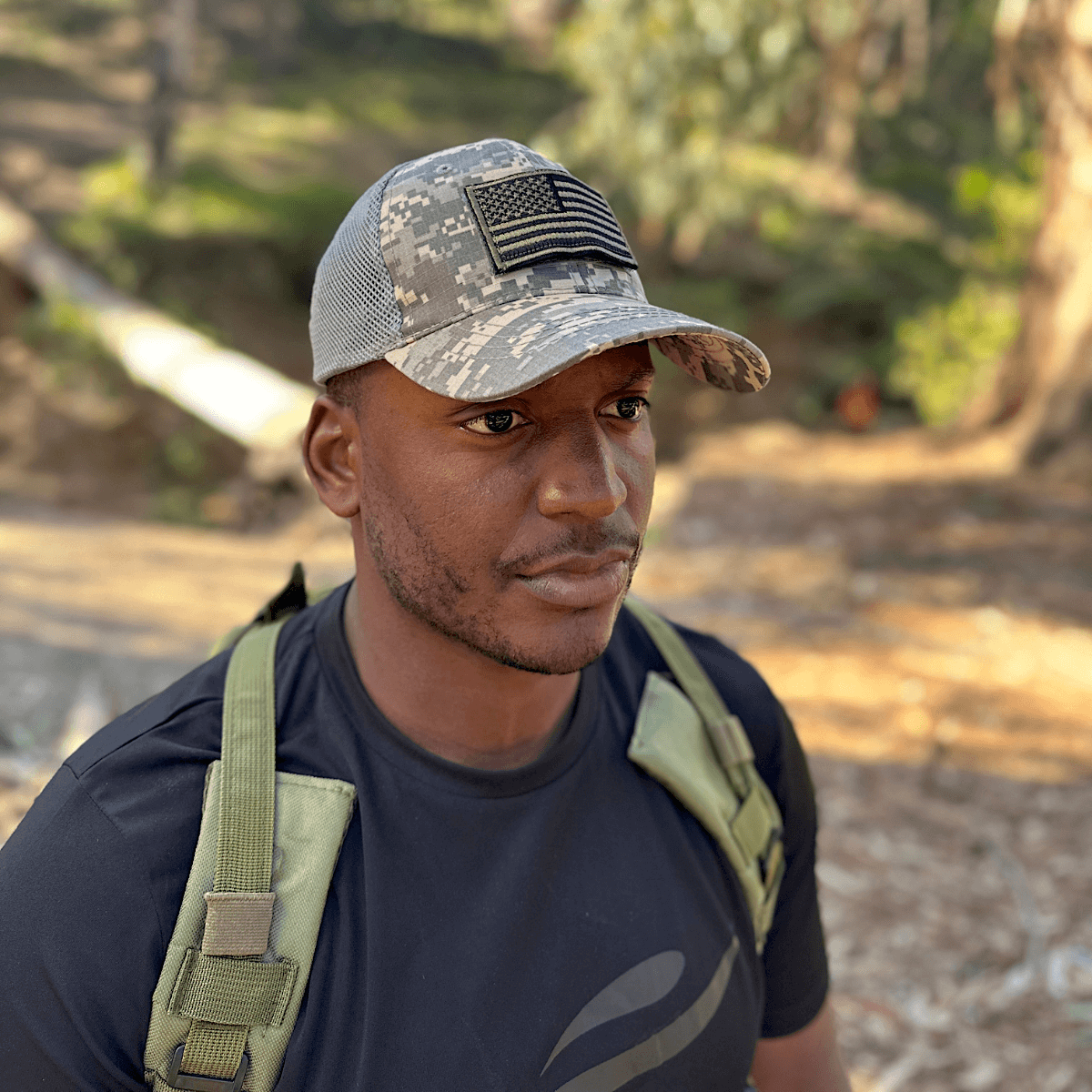 Casquette à patch de style tactique avec sangle réglable