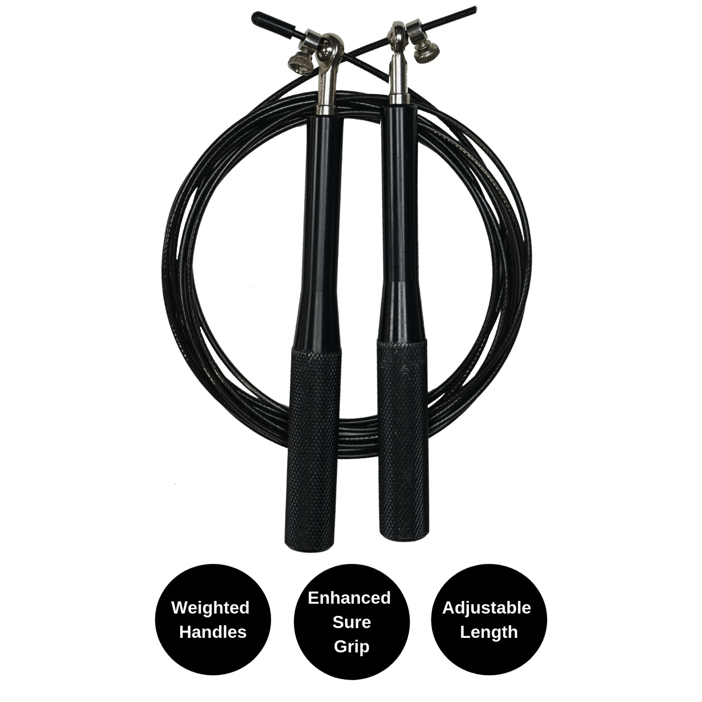 Premium Adjustable Weighted Jump Rope for Cardio Training