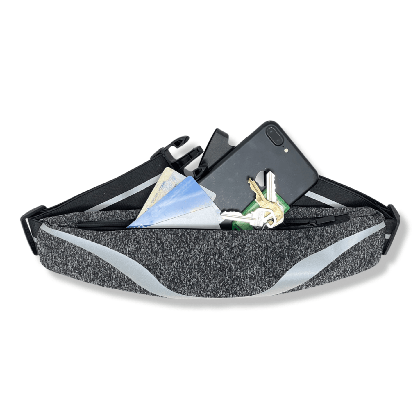 Water-Resistant Sport Waist Pack with Reflective Strip