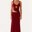 Hollow Stitch Irregular Solid Color Dress