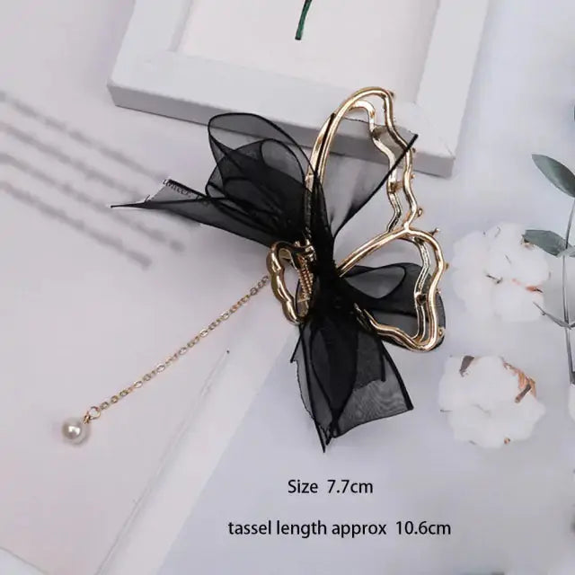 Pinza para el cabello en forma de mariposa elegante para recogidos con estilo
