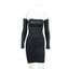 Vestido sin tirantes de manga larga y espalda descubierta para mujeres