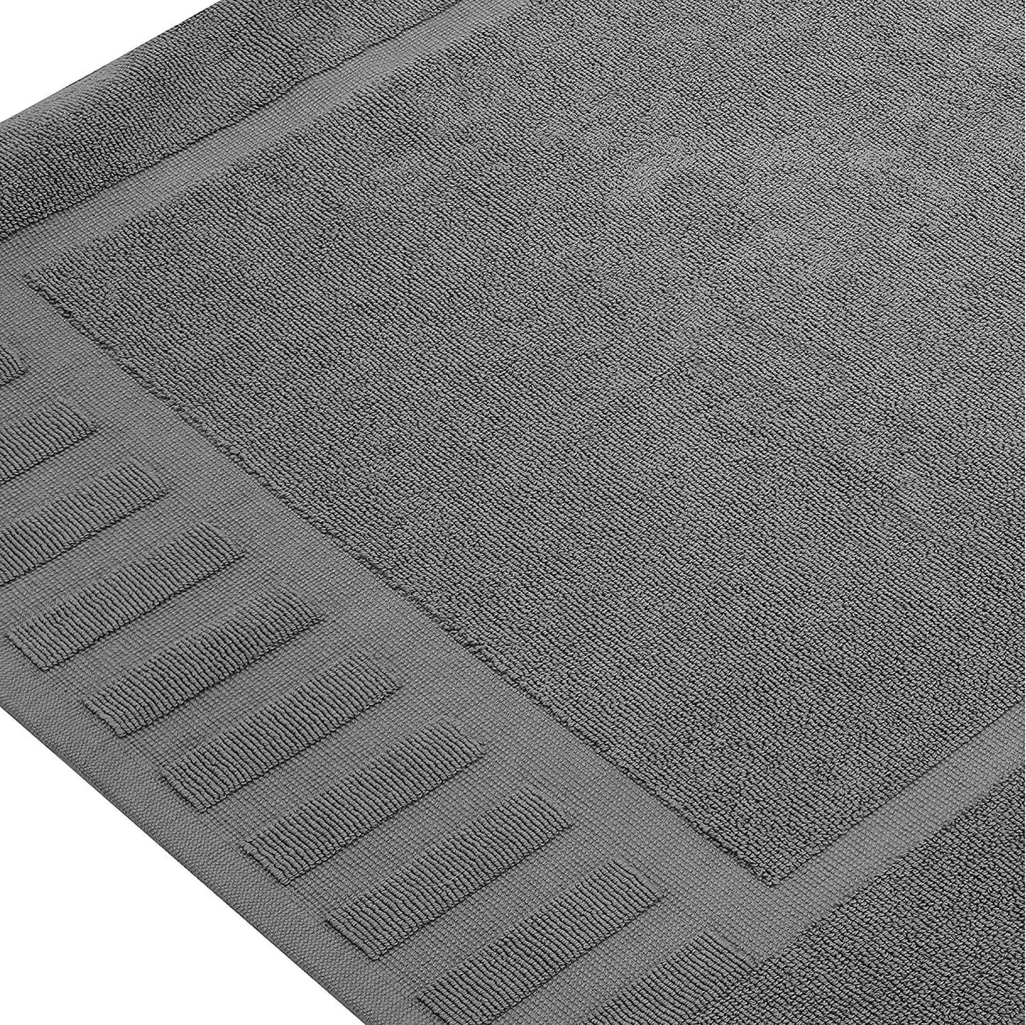 Juego de Alfombrillas de Baño de Lujo en Gris Oscuro - 2 Piezas, 22 x 34 in