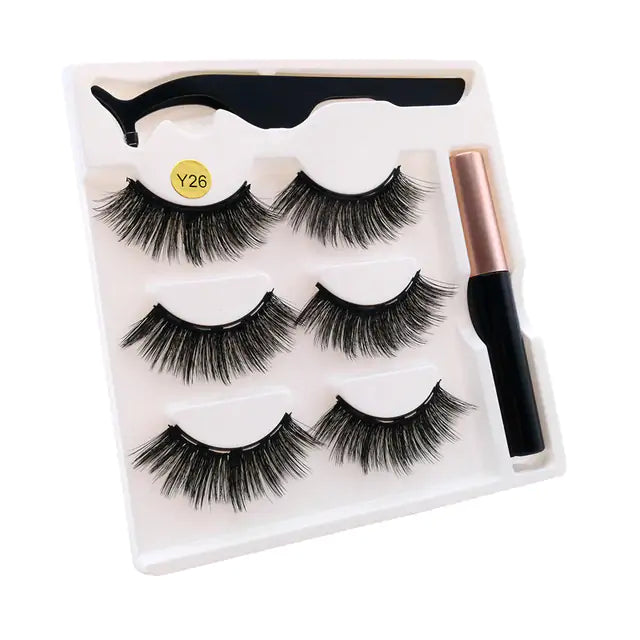 Premium 3D False Eyelashes with Magnetic Eyeliner