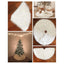 Funda de Árbol de Navidad de Felpa Blanca Redonda