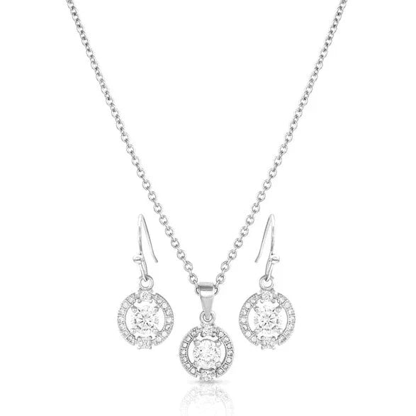 Radiant Circle Diamond Jewelry Set - Korvel