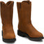 Aged Bark Round Roper Work Boots for Men | Justin - Korvel