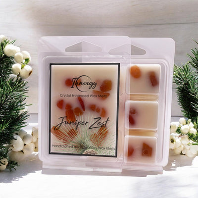 Juniper Zest Crystal-Infused Premium Coconut-Soy Wax Melts - Korvel