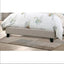 Lit Queen Size Contemporain avec Tête de Lit Réglable en Brun Clair