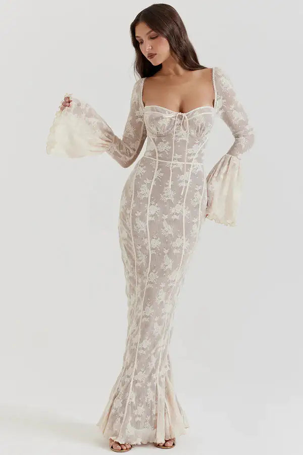 Elegant Lace Backless Dress for Special Occasions