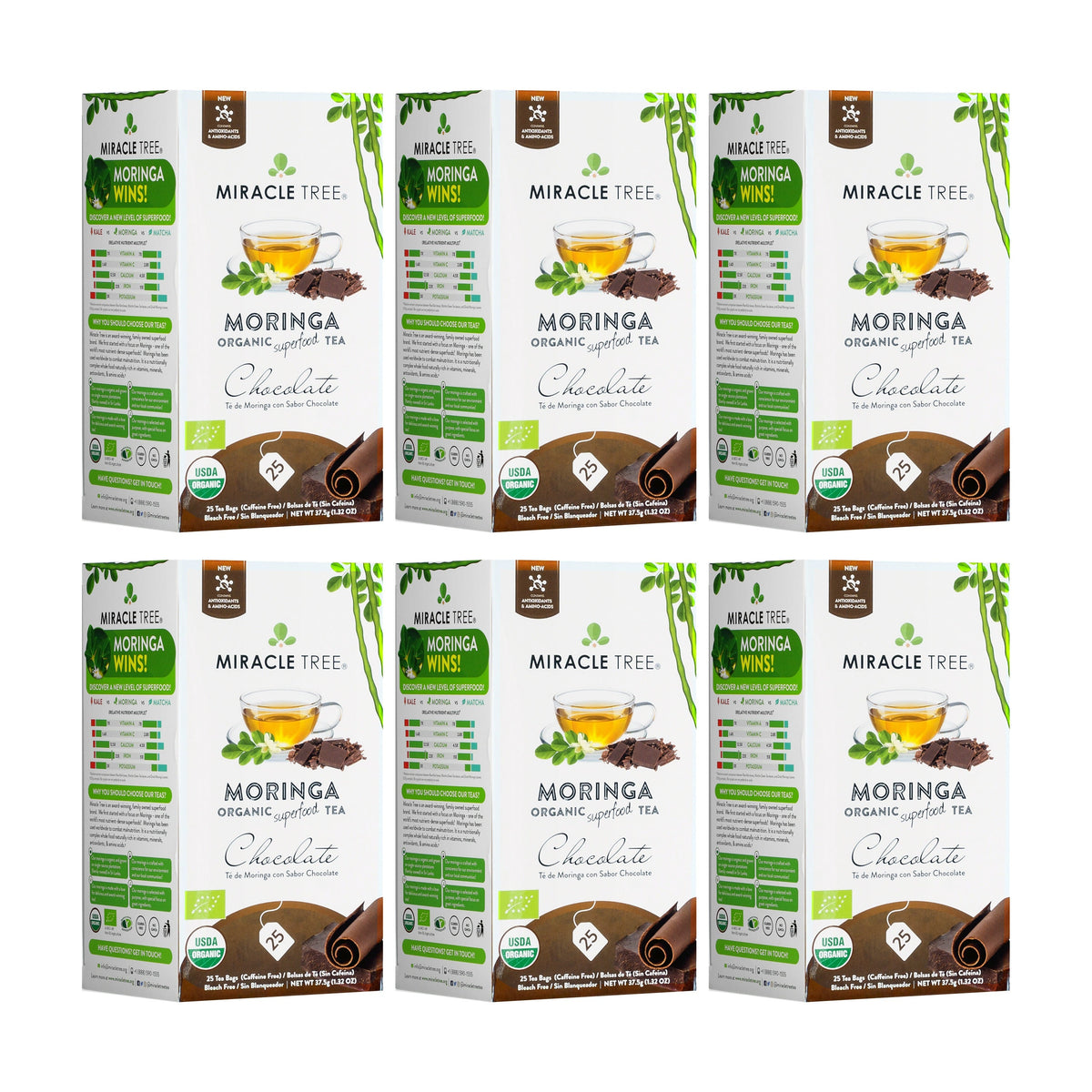 Organic Moringa Tea with Chocolate Flavor