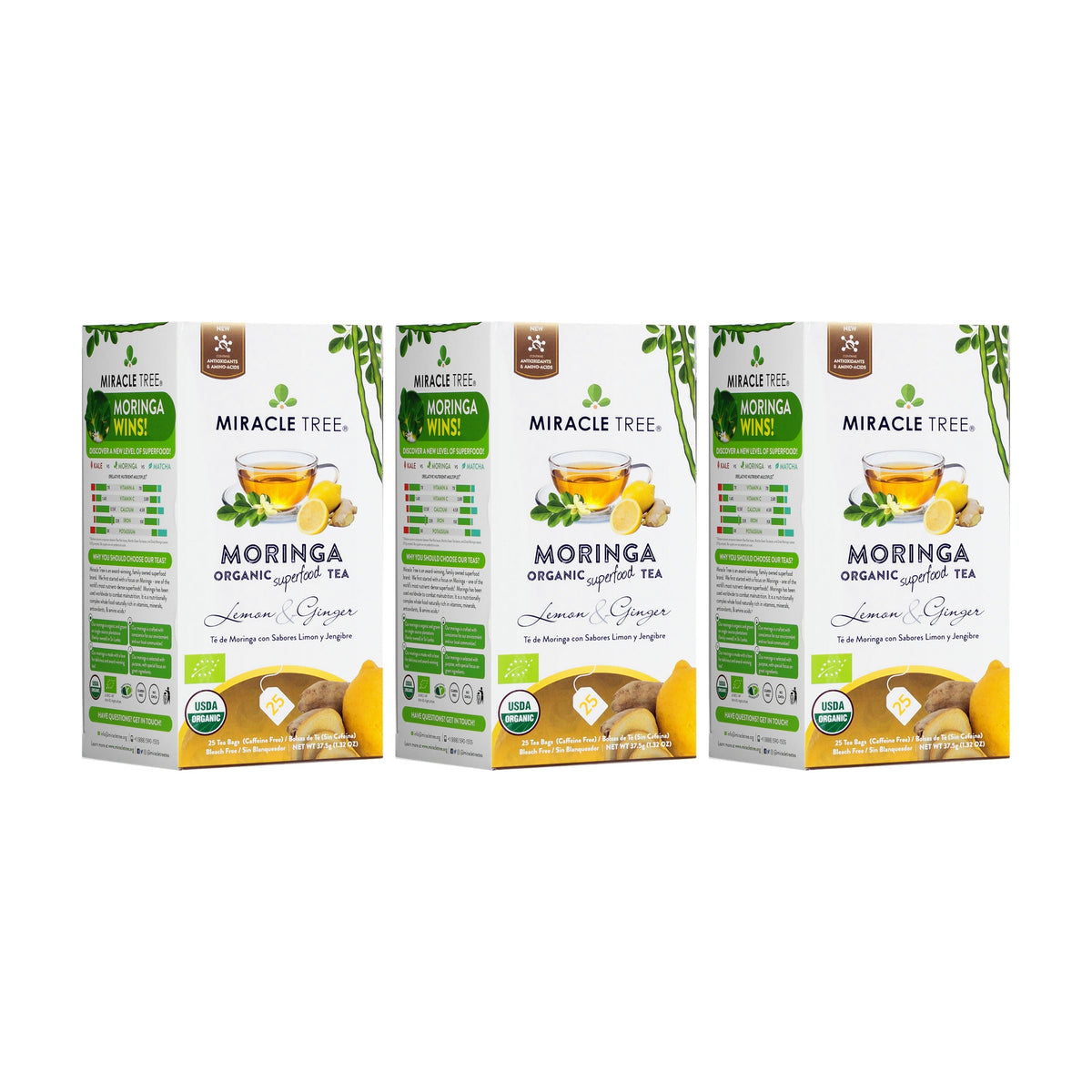 Organic Moringa Tea with Lemon & Ginger