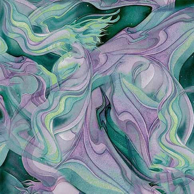 Tissu en coton Jade Mystic Sky - 43"/44" par yard