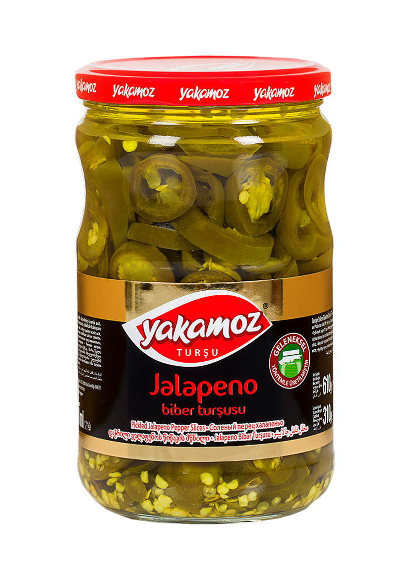 Yakamoz Jalapeño Pickle 650 g (22.93 oz) – Spicy & Tangy Sliced Peppers - Korvel