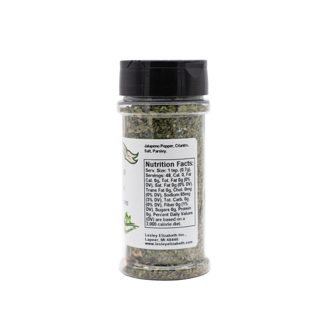 Especias Viajeras de Jalapeño y Cilantro Lesley Elizabeth, 250mL