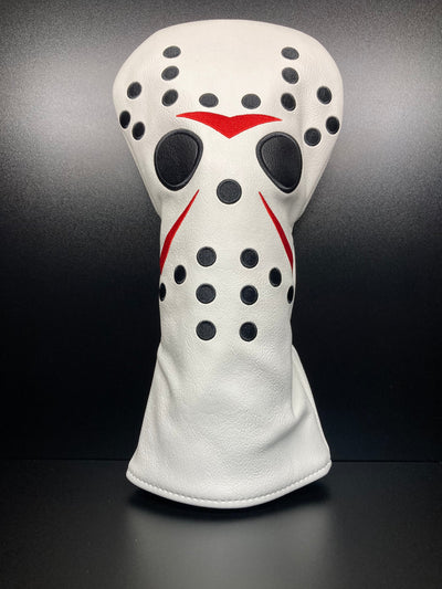 Máscara de hockey inspirada en Jason Voorhees y funda para palo de golf