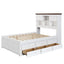 Solid Pine Captain Bookcase Bed with Trundle and Drawers