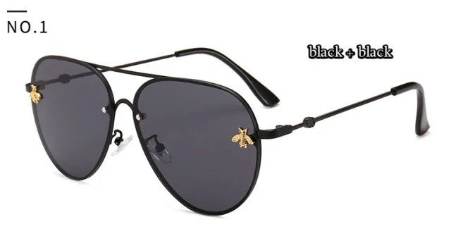 Gafas de sol piloto de lujo Bee